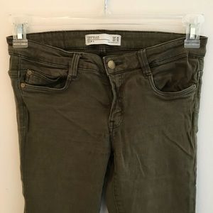Green Zara jeans